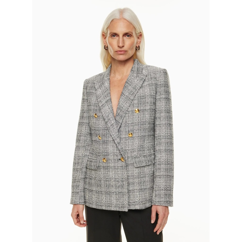 Aritzia Babaton Index Blazer Double-breasted blazer Size XL NWT Black White Work